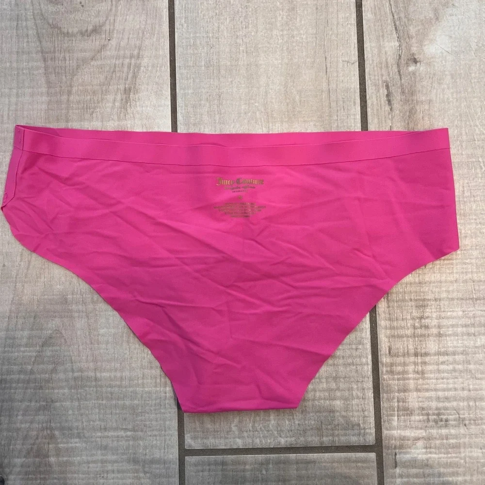 Juicy Couture Womens Hot Pink Seamless Bikini Panties Logo 7812-16 Medium - Picture 3 of 5